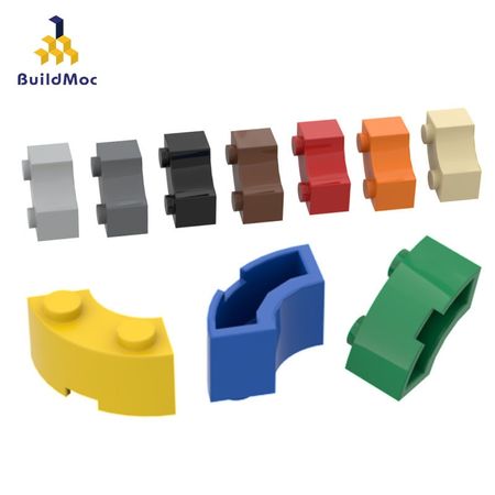 BuildMOC Compatible Assembles Particles 3063 2X2 1/4 ring brick Building Blocks Parts DIY LOGO Educational Tech Parts Toys