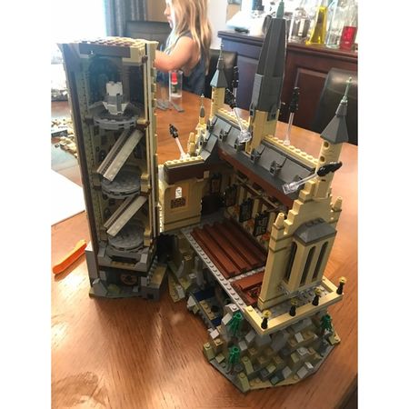 6120 PCS 71043 Movie Potter Series sets Building Block Great Hall Hagrid's Hut Magic Castle School For Boys Girls Gifts