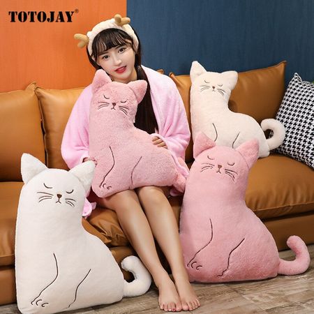 50/60cm Plush Cat Stuffed Toys Stuffed Lovely Animal Kitty Doll Soft Pillow with Blanket Sofa Cushion Decor Baby Birthday Gift