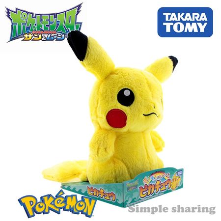 Takara Tomy Tomica Pokemon Figures Pikachu Embracing Puppets Hot Pop Baby Plush Toys Funny Magic Kids Doll Child Bauble