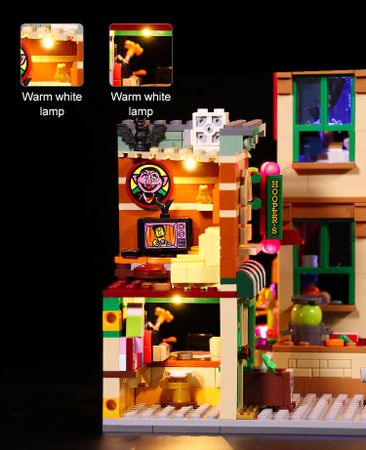 Vonado LED Light Kit Fit Lego 21324 Sesame Street Lighting Idea Building Blocks for Light Up Your Blocks Toy (only Light )