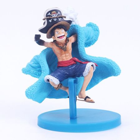 Anime One Cut 20 Blue Clothes And Chinese Clothes For The Th Anniversary PVC Action Collection Figure Model Gift Luffy 14cm