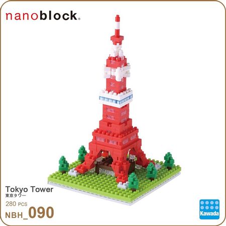 Kawada Nanoblock Tokyo Tower Nbh-90 280 Pieces DIY Mini Building Blocks Cities Model Kits Educational Creative Toys For Children