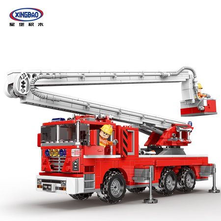 Technic Xingbao Lepins City Fire Truck series The Rescue Vehicle Sets Model Kit Building Blocks Bricks Firefighter Kids Toys DIY