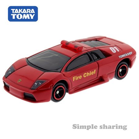 Takara Tomy Tomica Shop Original 1:62 Lamborghini Murcierago Fire Command Car Pop Kids Toys Motor Vehicle Diecast Metal Model