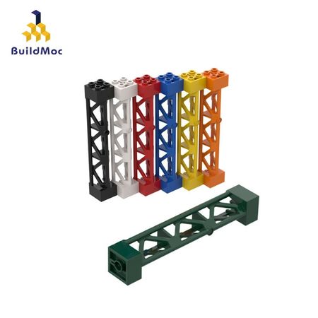 BuildMOC 95347 2x2x10 lattice frame brick Technic Changeover Catch For Building Blocks Parts DIY Educational Tech Parts Toys