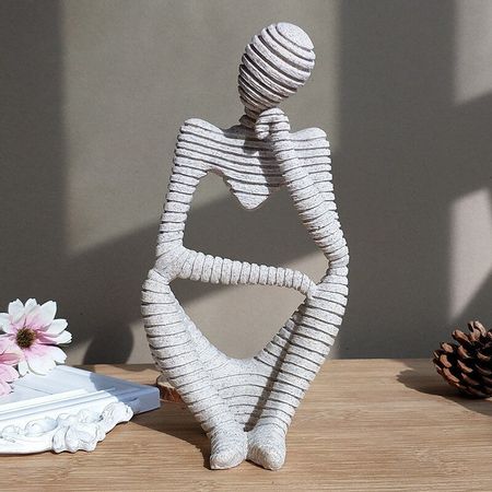 Abstract Character Statue Home Decoration Accessories Creative Ornament Drawing Room Office Sandstone Statue Decor figurine Gift