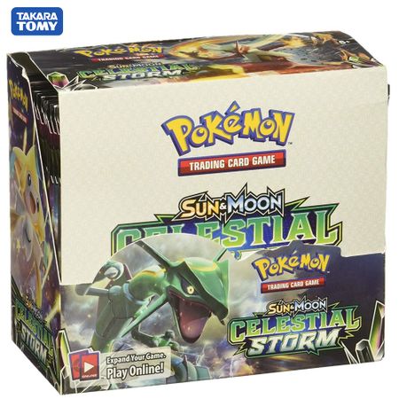TAKARA TOMY 324 Cards Pokemon TCG: Sun & Moon Celestial Storm 36-Pack Booster Box Trading Card Game Kids Collection Toys Gifts