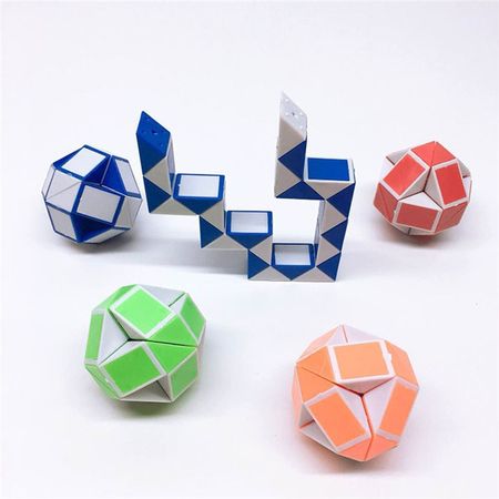 24 Section Amazing Magic Cube Ruler Blocks Children Educational Toys Intelligence Snake Twist Puzzle Toys for Kids Gifts S-C108