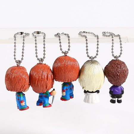 Movie Figure Child's Play Bride of Chucky Mini Pendants Keychains Tiffany Chucky Action Figure PVC Doll Toys for Children Set