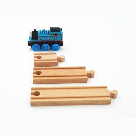 Wooden Train Track Components Beech Train Track Set Children Train Toys Gifts Accessories Educational Wood Block Toy for Kids