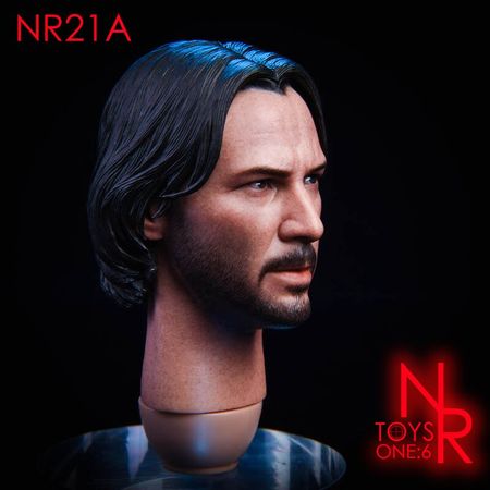 1/6 NR21A  Keanu Reeves 2.0 Normal Version Head Model of NRtoys Fit 12‘’ Male Figure