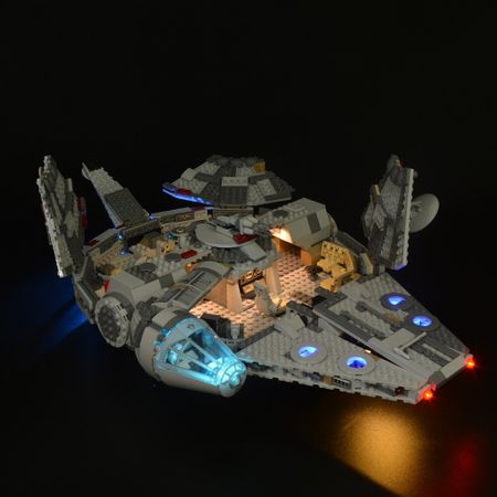 LED Light Kit Star Plan Wars Falcon Fit Lego 75257 Edition Millenniumed Building Blocks Light Up Your Toys (only LED Light )