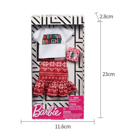 Original Barbie Doll Gift Box Wardrobe of Holiday Fashion Group Girls Changing Clothes Accessories Princess Toys