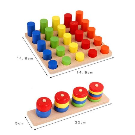 8pcs/set Wooden Geometric Shape Puzzle Kids Baby Montessori Early Educational Learning Toys for Children Wood Jigsaw Board Toy