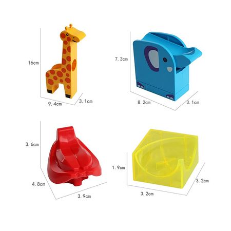 Big Size DIY Marble Race Run Building Blocks Accessories Funnel Slide Compatible Duploed Bricks Block Toys For Children Kid Gift