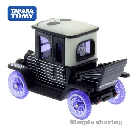 Takara Tomy Tomica Disney Motors Skellington Holloween Classic Car Miniature Carrier Model Diecast Anime Figure Baby Toys