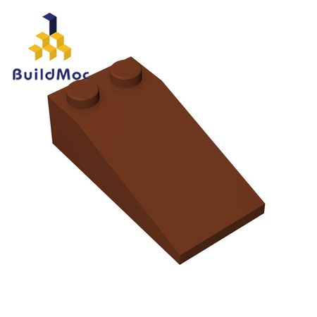 BuildMOC 30363 Slope 18 4 x 2 For Building Blocks Parts DIY LOGO Educational Tech Parts Toys