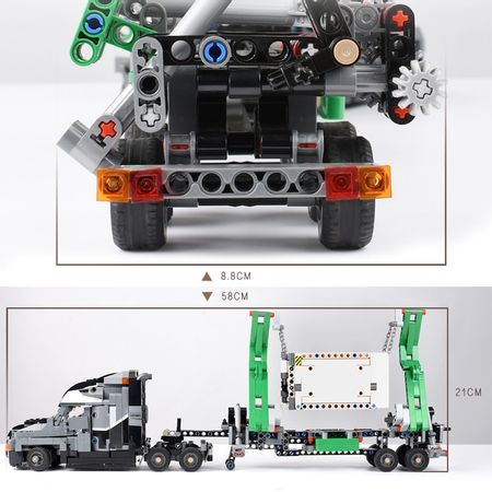 1202+PCS Container Truck Model Block Vehicles Car Building Blocks Technic Car DIY Bricks Educational Toys for Children Gift