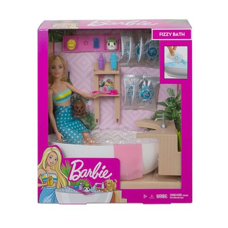 Original Barbie Dolls Fizzy Bath Doll & Playset Toys for Children Girls Beautiful Princess Boneca Gift Toys Birthday Fairytale