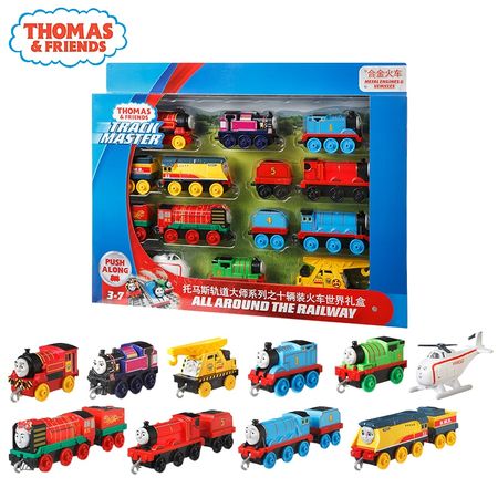 Original Thomas and Friends Trackmaster 10pcs Plastic&Alloy Train Set Hot Toys for Children Boys Toys Carro Toy Car Birthday