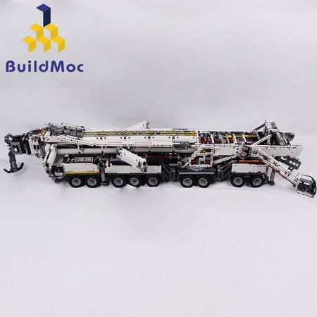 BuildMOC New Power Mobile Crane Building LTM11200 RC Liebherrr Technic Motor Kits Blocks Bricks birthday Children Gift C104