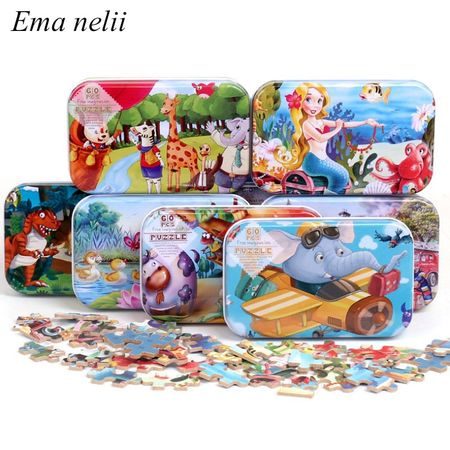 Wooden Jigsaw Puzzle With Gift Box Parent-Child Interactive Game Children Educational Toys Boys Girls Baby Learning Toy for Kids