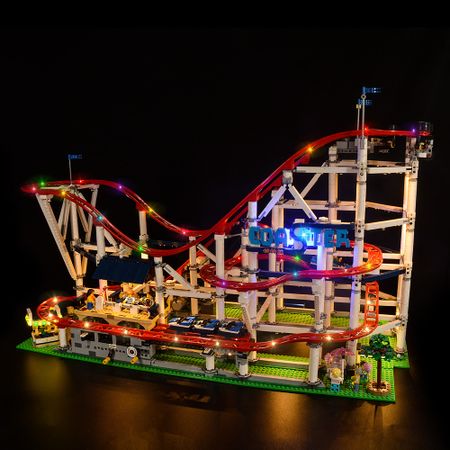 LED Light Kit Fit Lego Technic Ideas 10261 Creator Roller Coaster Building Blocks for Light Up Your Toys (only LED Light )