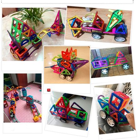 82pcs Big Size Magnetic Building Blocks Triangle Square Constructor Brick Designer Enlighten Magnetic Toys For Children Gift