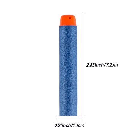 600PCS For Nerf Bullets Soft Hollow Hole Head 7.2cm Refill Darts Toy Gun Bullets for Nerf Series Blasters Xmas Kid Children Gift