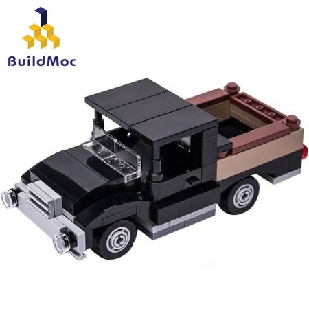 Buildmoc City Block Remote Control Car Bricks Technic Oldtimer Trucks Pickup Model Building Blocks Toys For Kids