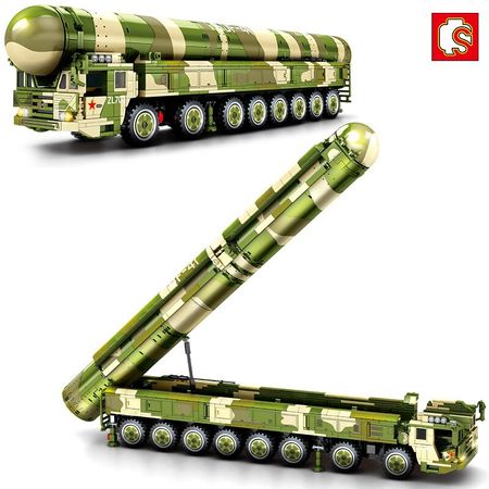 SEMBO Chinese Military DF-41 Intercontinental Ballistic Nuclear Missile Building Blocks WW2 Children's DIY Toys