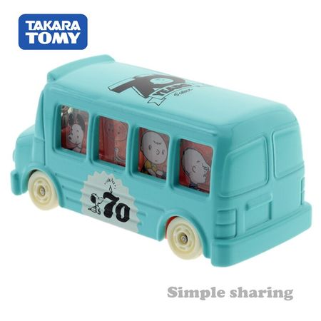 Tomy Takara PEANUTS 70th Anniversary Dream Tomica Collection Blue School Bus