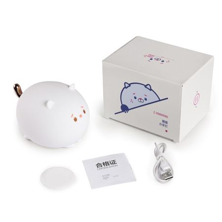 luminous toy Little Cat led Night Light sleep projection lamp Glow in the dark Colourful USB Silicone Chilren Gift toys ,
