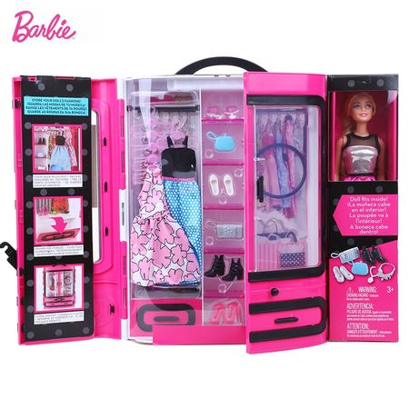 Original Barbie 6 dolls/Set Mini Birthday s With Dress Clothes  american Dolls girl Toys For Children Kids Boneca brinquedos