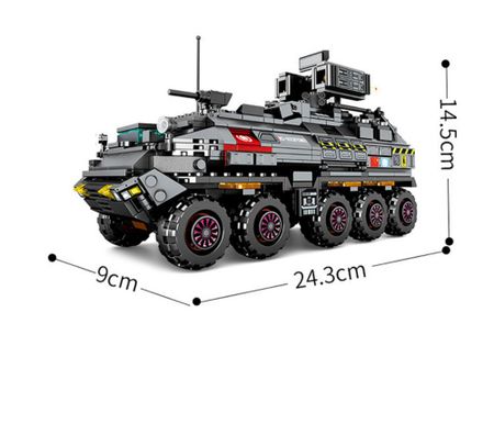 Constructor Military Fit Lego Movie Bucket Carrier Truck Technic Building Blocks Wandering Earth Bricks Toys for Children SEMBO