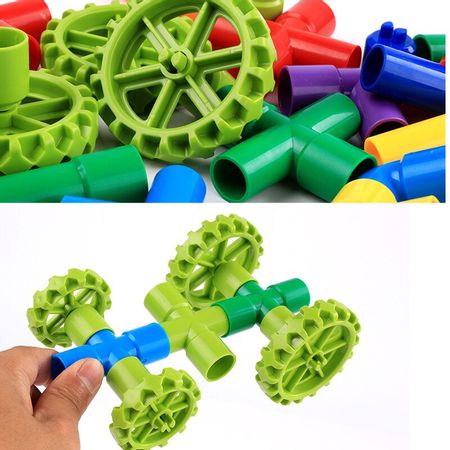Colorful Water Pipe Building Blocks Toys Kids Assembling Pipeline Tunnel Building Construction Toys Educaitonal Toys for Kids