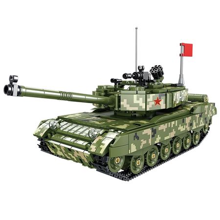 945PCS Military 99A Main Station Tank Weapon Model Building Blocks WW2 Tank City Police Soldier Figures Bricks Toys For Children