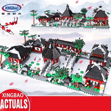 2479pcs 6in1 Suzhou Traditional Garden Fit Lego City Building Blocks Chinese Architecture Educational Toy Gift Xingbao 01110