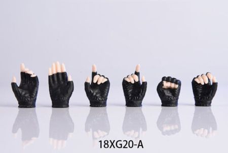 1/6 4 Colors Gloves Hand Type 2.0 Gun Hand Model For 12