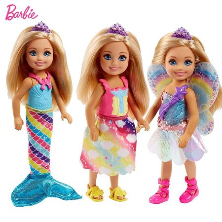 Original Barbie Dreamtopia Fairytale Mini Baby American Fashion Dolls Travel Cute Kids Toys for Girls Birthday Children Gifts