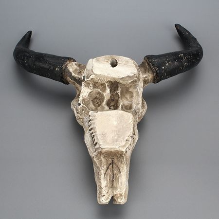 Resin Longhorn Cow Skull Head Wall Hanging Decor 3D Animal Wildlife Sculpture Figurines Crafts Horns Home Halloween Decor Gift