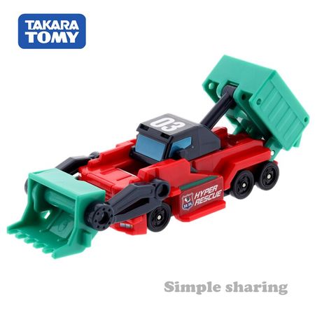 Takara Tomy Tomica Hyper Rescue AC03 Dump Dozer Car Hot Pop Kids Toys Motor Vehicle Diecast Metal Model