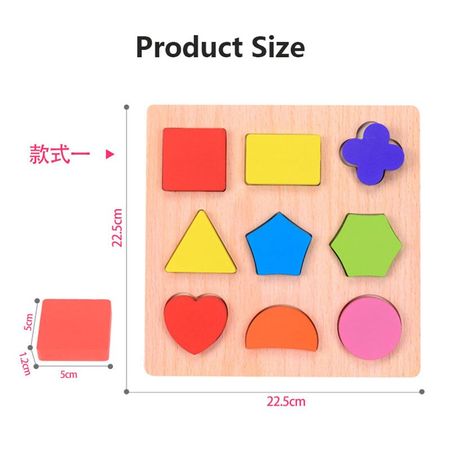 Wooden Puzzle Kids Baby Early Educational Learning Toys for Children Geometric Shape Cognitive Board Wood Jigsaw