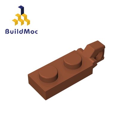BuildMOC Compatible Assembles Particles 44301 Hinge Plate 1 x 2 For Building Blocks Parts DIY LOGO Educational Tech Parts Toys