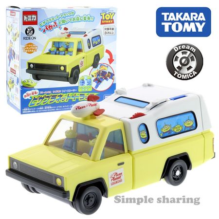 Takara Tomy Dream Tomica Ride On Toy Story 4 Pizza Planet Truck Figure