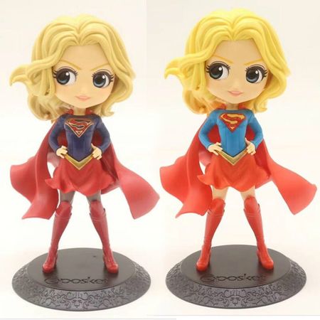 Qposket DC Super Hero Cute Kawaii Supergirl Action Figure Toys