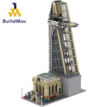 Buildmoc Lab Tower Ironman Fit Figures Building Block Brick MOC Endgame Christmas Gift Birthday