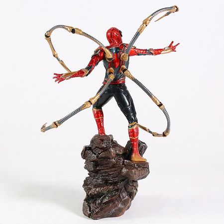 Iron Spider Battle Version Action Figure Spiderman Figure Iron Spider Claw Move Joint PVC Painted Figure Toy Brinquedos