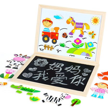 Multi-function 3D Magnetic Puzzle Dress Up Stickers Jigsaw Toy Kids Baby Educational Toys for Children Game Play Box Xmas Gift